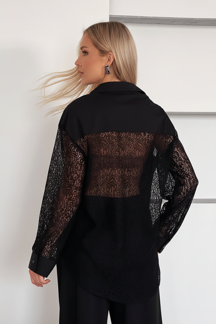 Noir Lace Blouse