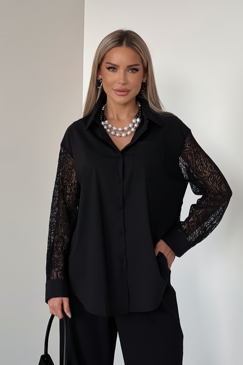 Noir Lace Blouse